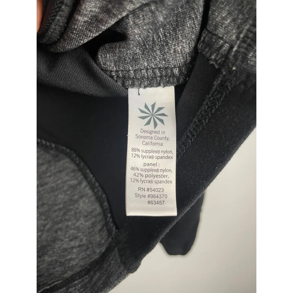 Athleta Black Heather Grey Panel Full Zip Sport Jacket Women's Size L Activewear